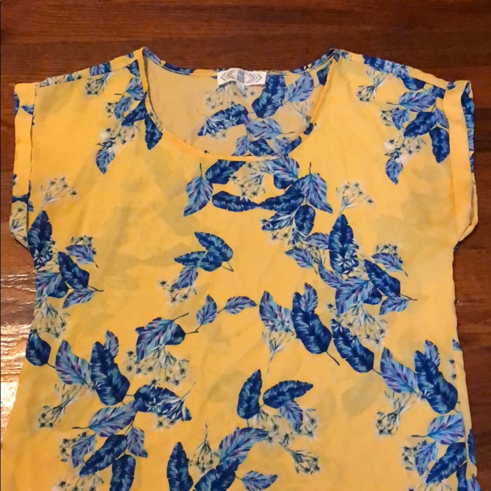 Pink Rose Chiffon Shirt - Size Small